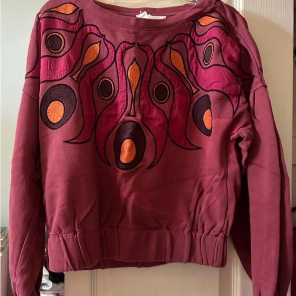 Anthropologie Pink and Orange Sweatshirt